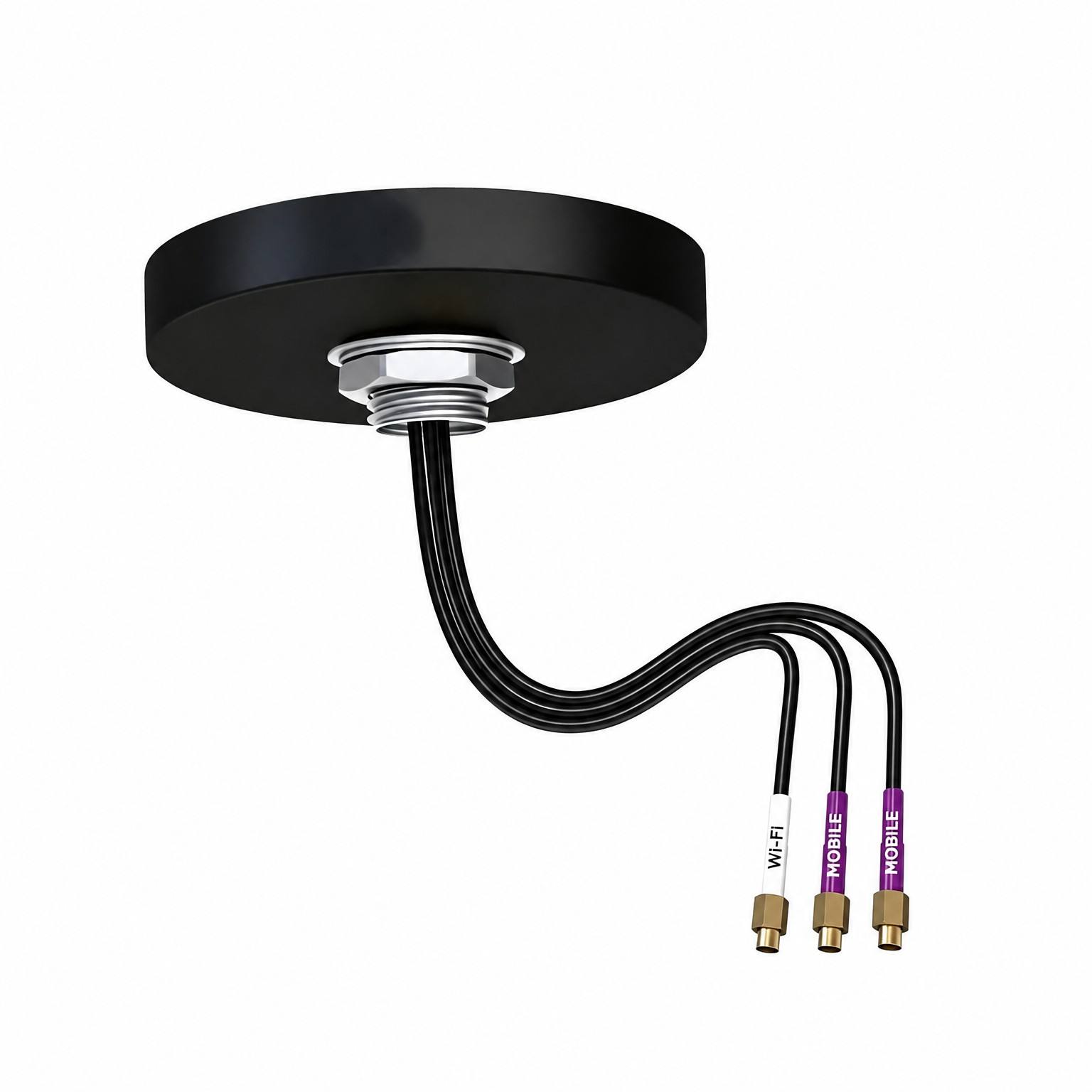 ZKT Waterproof  3-in-1 puck Low Profile 4G LTE WiFi GNSS Combo Antenna with Screw Mount 