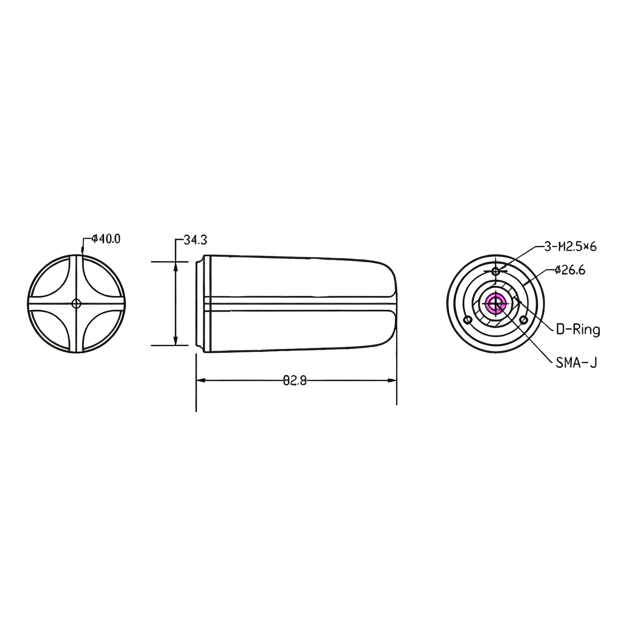 ZKT High Precision Active GNSS RTK Antenna 35dBi IP68 Waterproof Multi-Band GPS Antenna