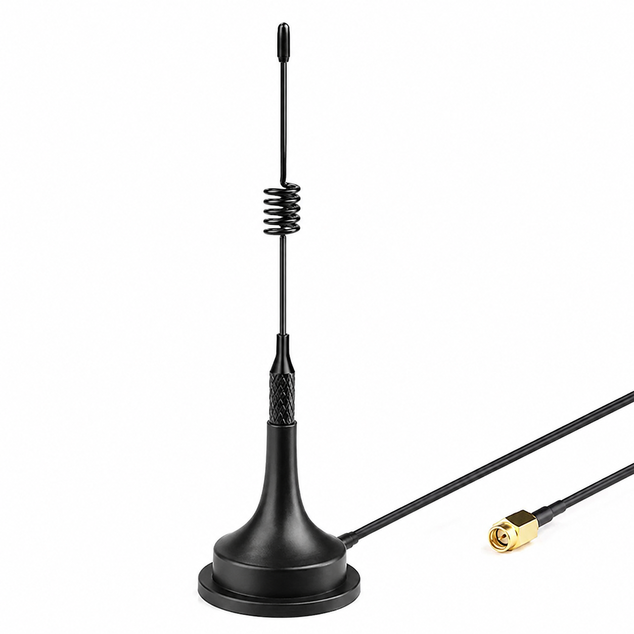 ZKT 700-2700MHz Antenna SMA Male Magnetic AerialSmall Base for Communication Ham Radio Walkie Talkie