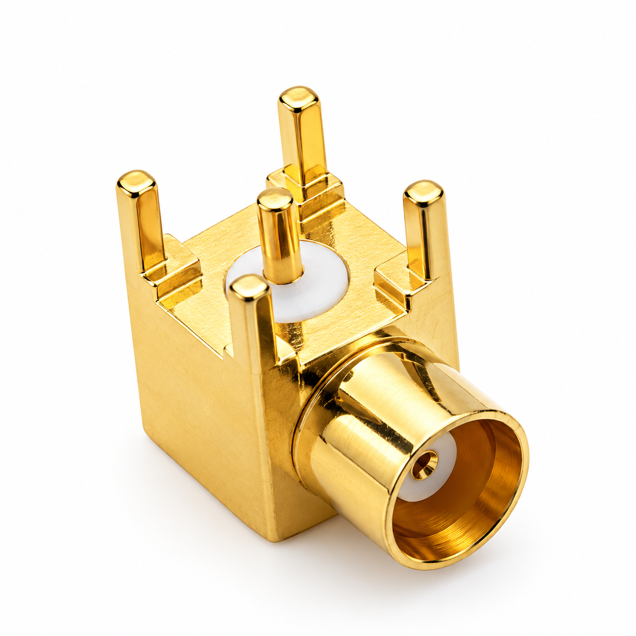 ZKT MCX Female Right Angle PCB Mount RF Connector 50 Ohm