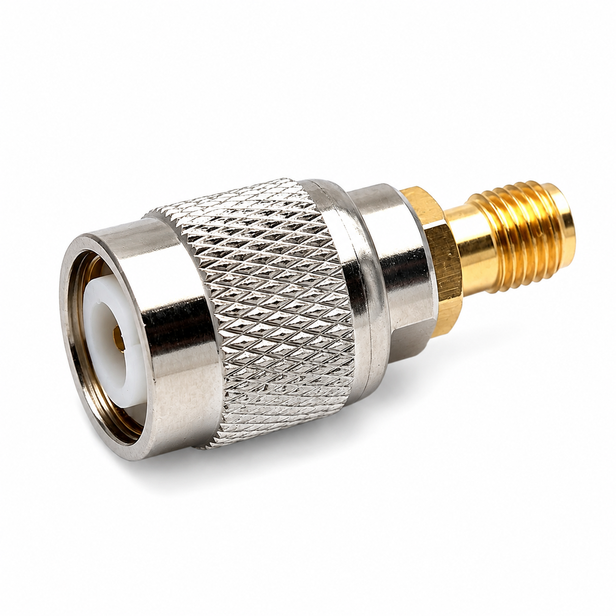 ZKT TNC Female to SMA Female RF Coaxial Adapter 50 Ohm Nickel Plated Connector