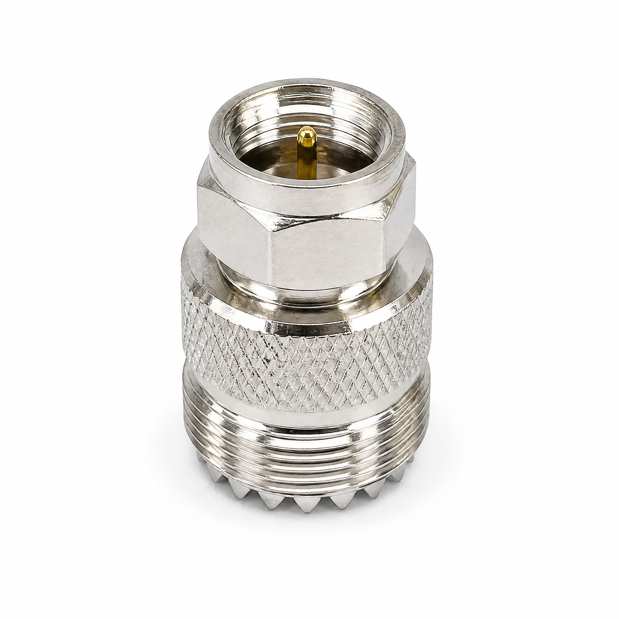 ZKT F Female to UHF Female 50 Ohm RF Coaxial Adapter Low VSWR Antenna Connector