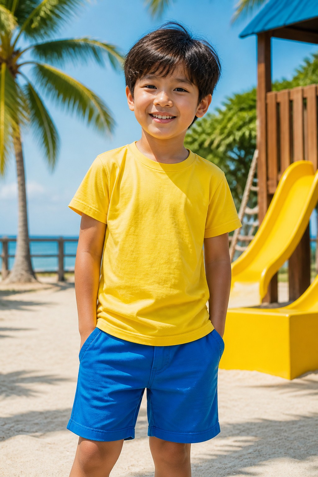 Kids cotton t-shirt and shorts set