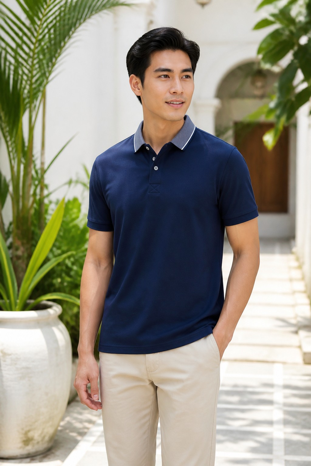 Men's classic short-sleeve polo shirt