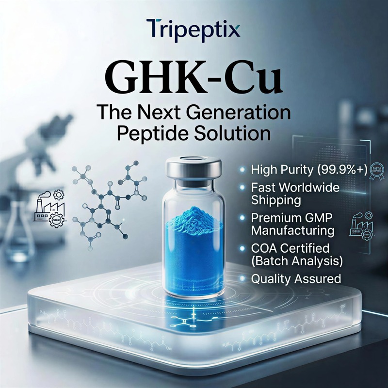 Tripeptix GHK-Cu 50mg 100mg  (Copper Peptide – Regenerative & Skin  | COA Verified