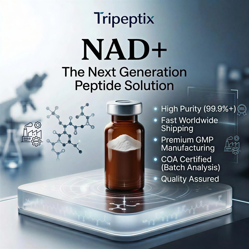 Tripeptix NAD+ (500 mg) | Boost Cellular Energy, Anti-Aging & DNA Repair Support | COA Verified