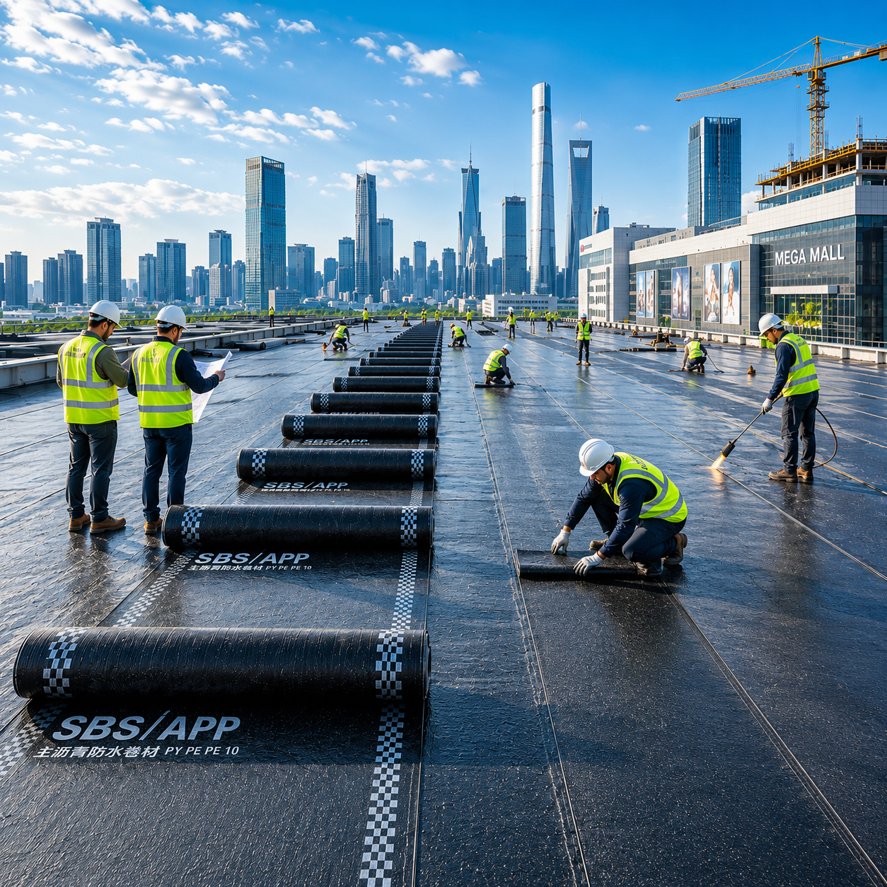 PE Film Torch-On Bitumen Waterproof Membrane