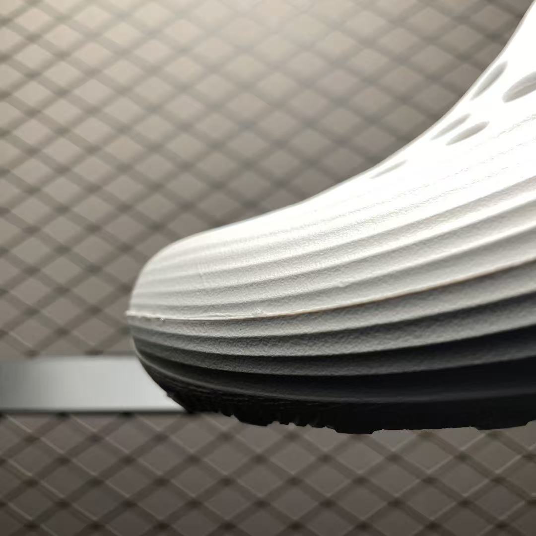Unisex Full‑Cover Hollow EVA Slip‑On Shoes, White 3D Wave Textured Upper, Hollow Breathable Insole Beach Water Shoes