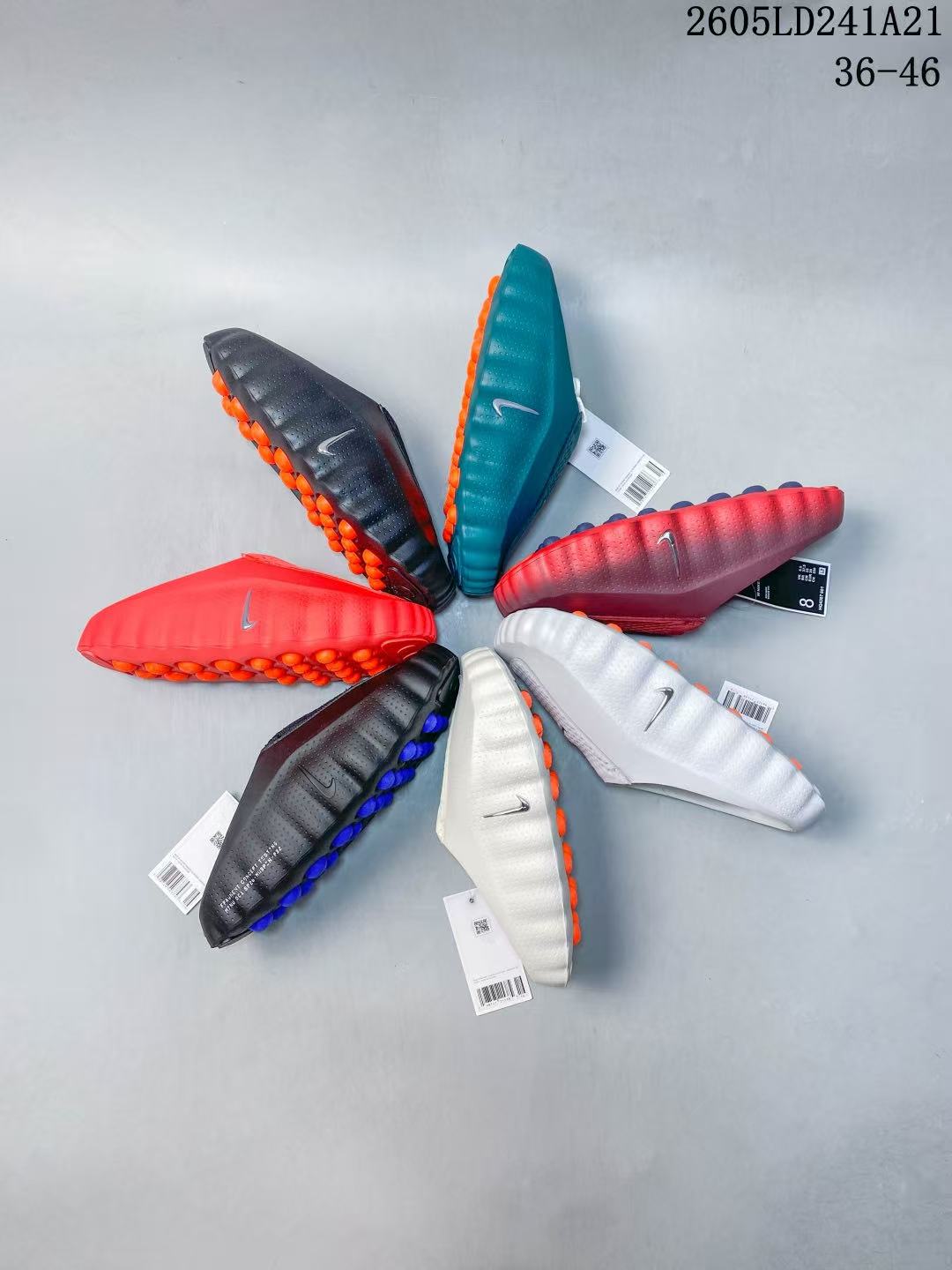 Men Women Cloud Foam Slide Slippers, Off‑White 3D Wave Thick Sole, Metallic Logo, Massage Insole Casual Beach Slides