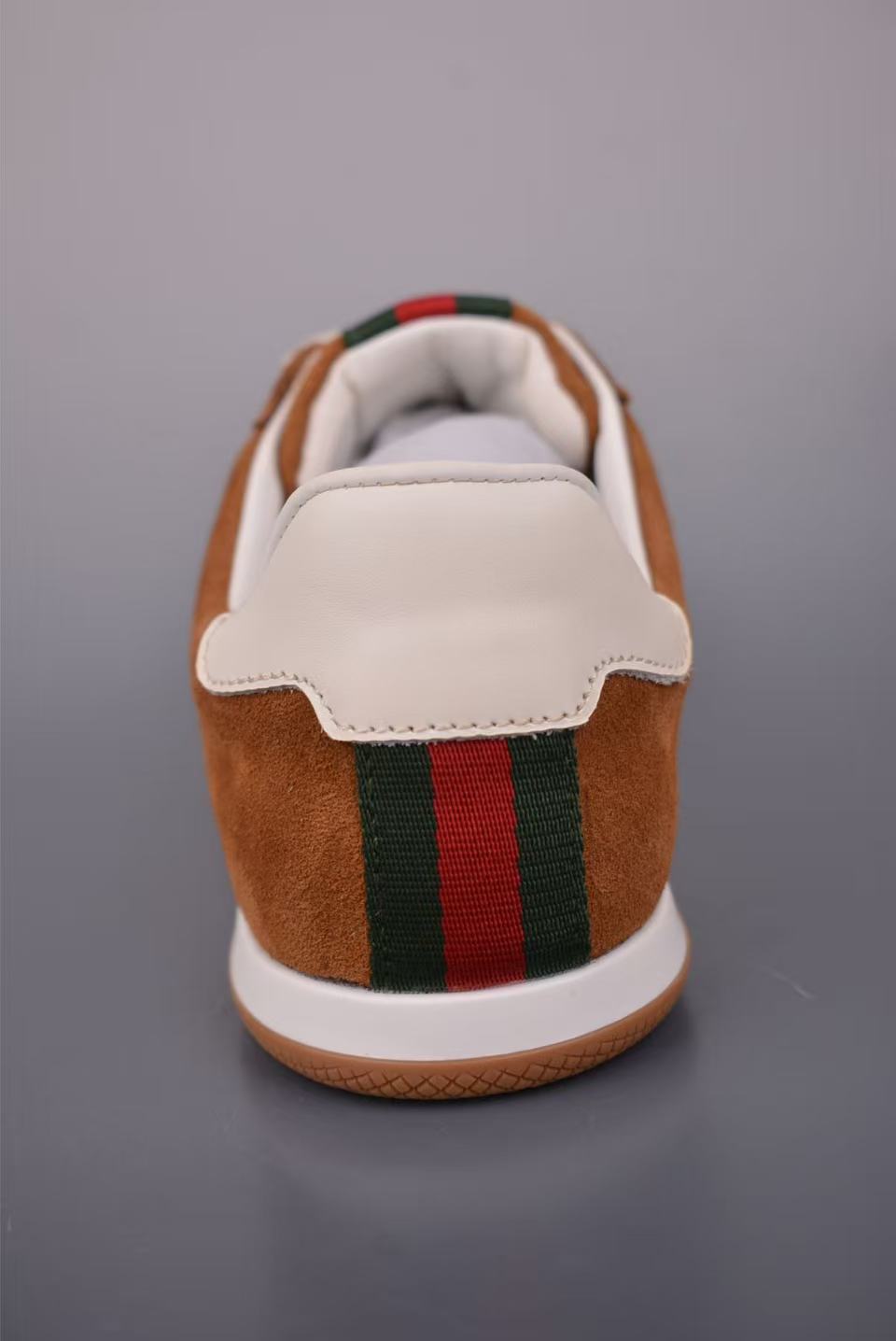Men Retro Low‑Top Casual Sneakers, Suede & Jacquard Canvas Upper, Brown‑Beige Tone, Color‑Block Webbing Detail Street Shoes