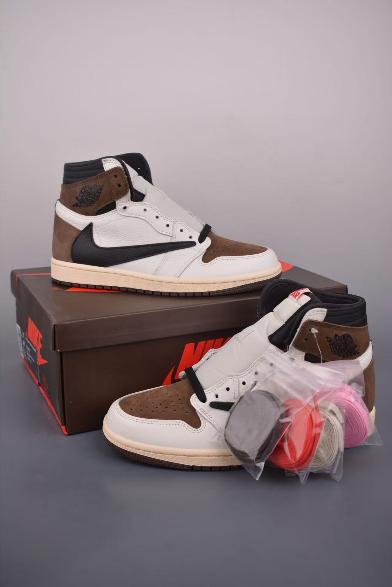 Men High‑Top Fashion Sneakers, White‑Brown Suede & Leather Upper, Special Side Overlay, Vintage Cream Midsole Street Shoes