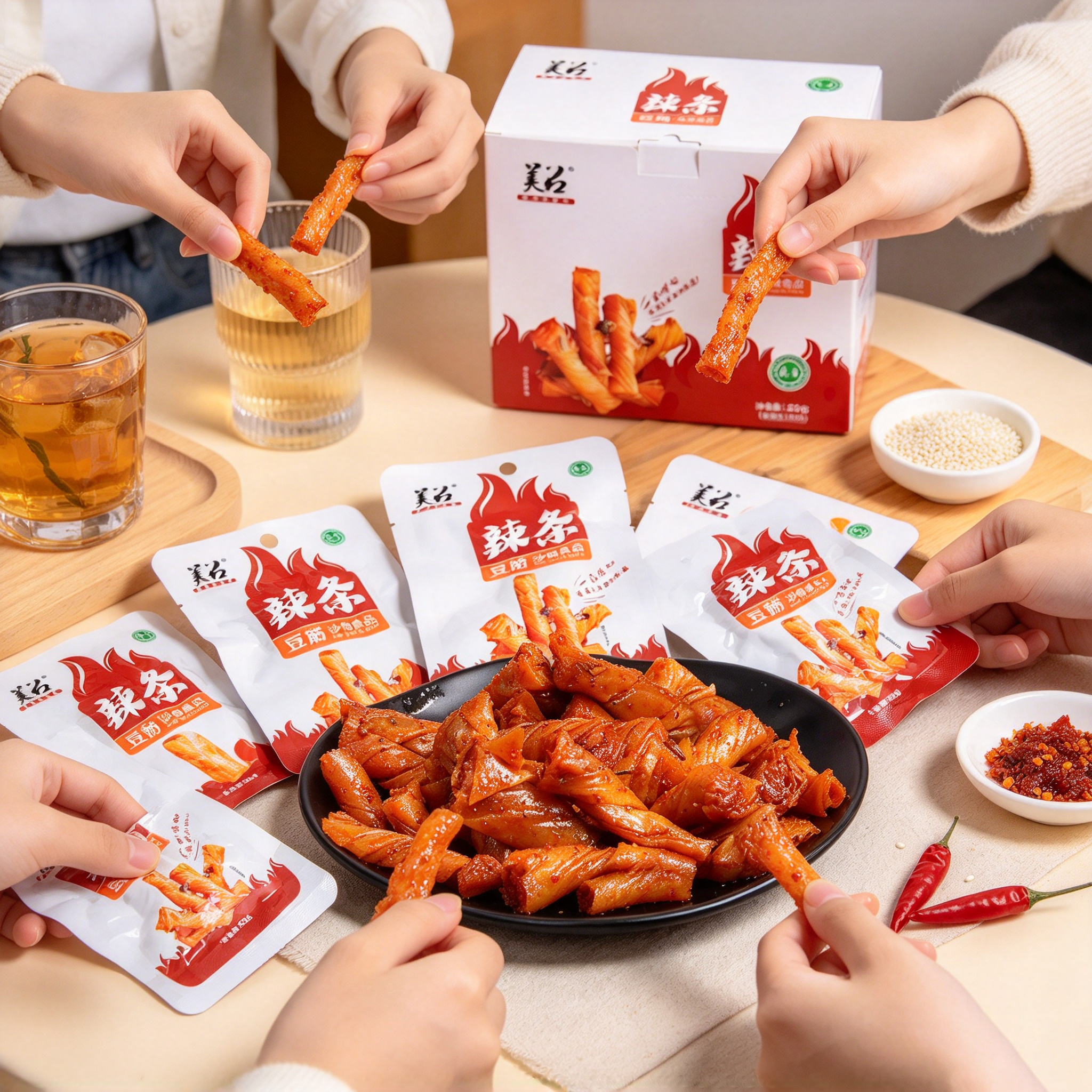 Meizhao Latiao Bean Gluten 25g 美召辣条豆筋 25g