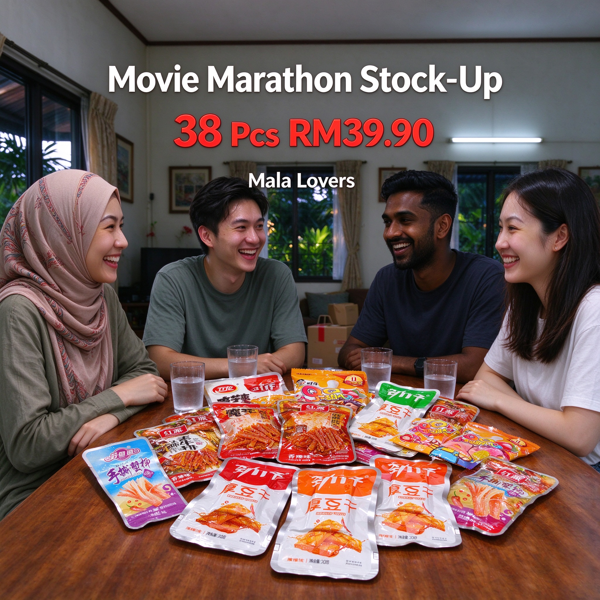 Spicy Movie Marathon Stock-Up Box (38 Pcs)