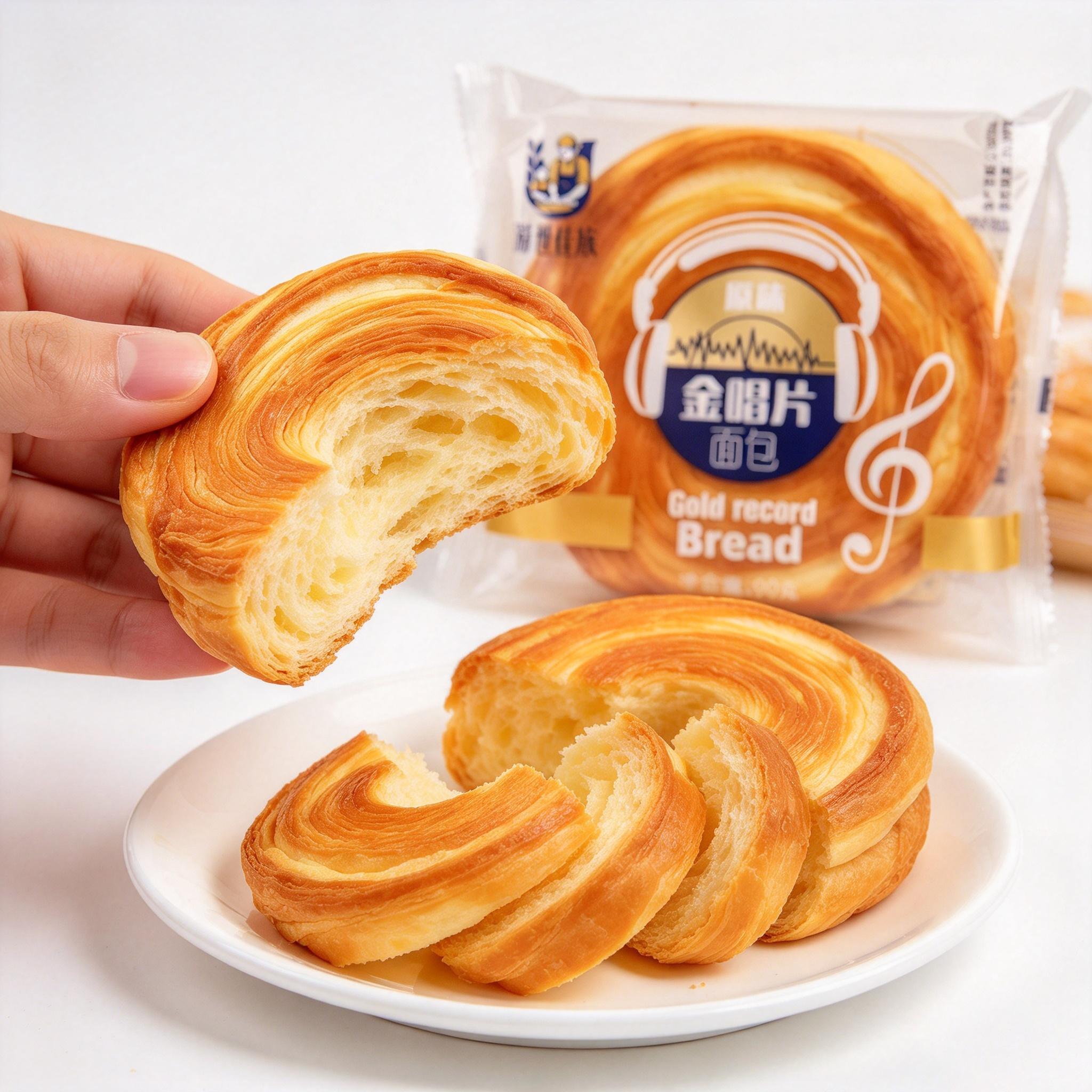 Youshijiazu Gold Record Bread (Original) 90g 游世佳族原味金唱片面包 90g