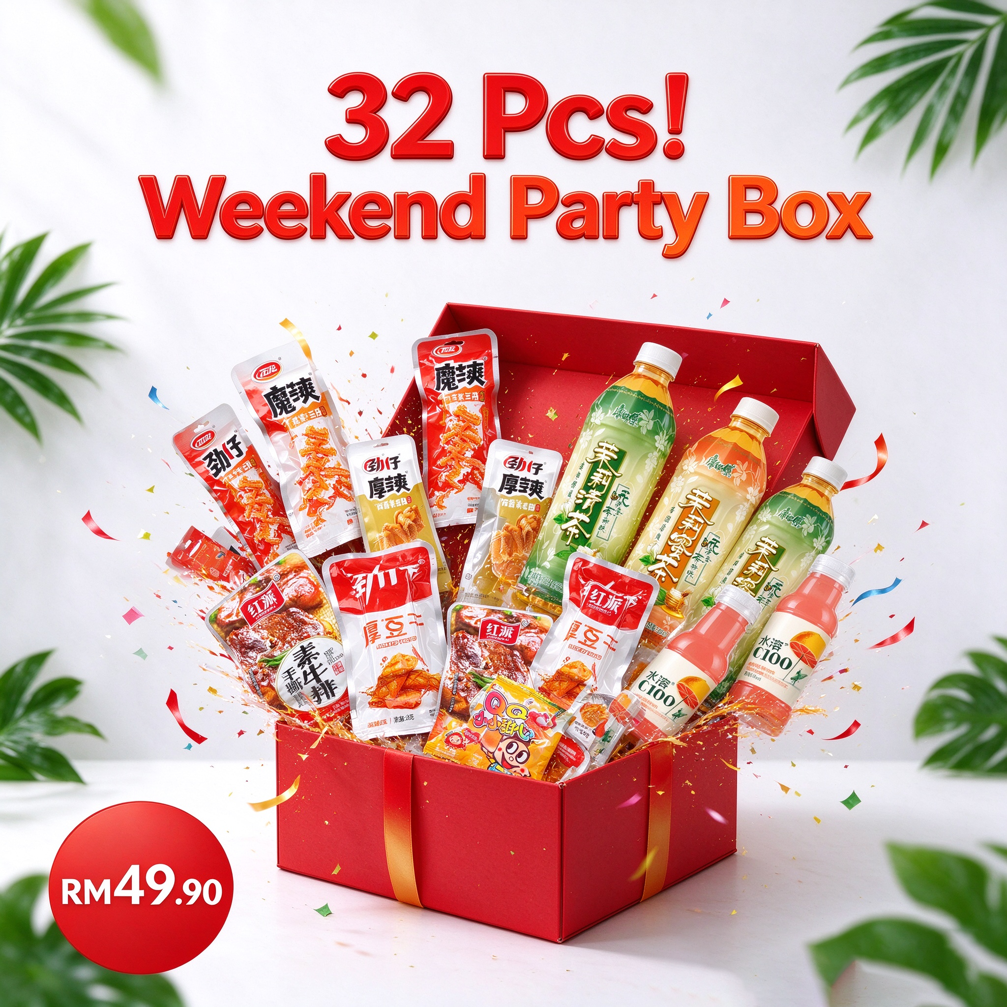 Weekend Spicy Snack Party Box (32 Pcs) - RM49.90