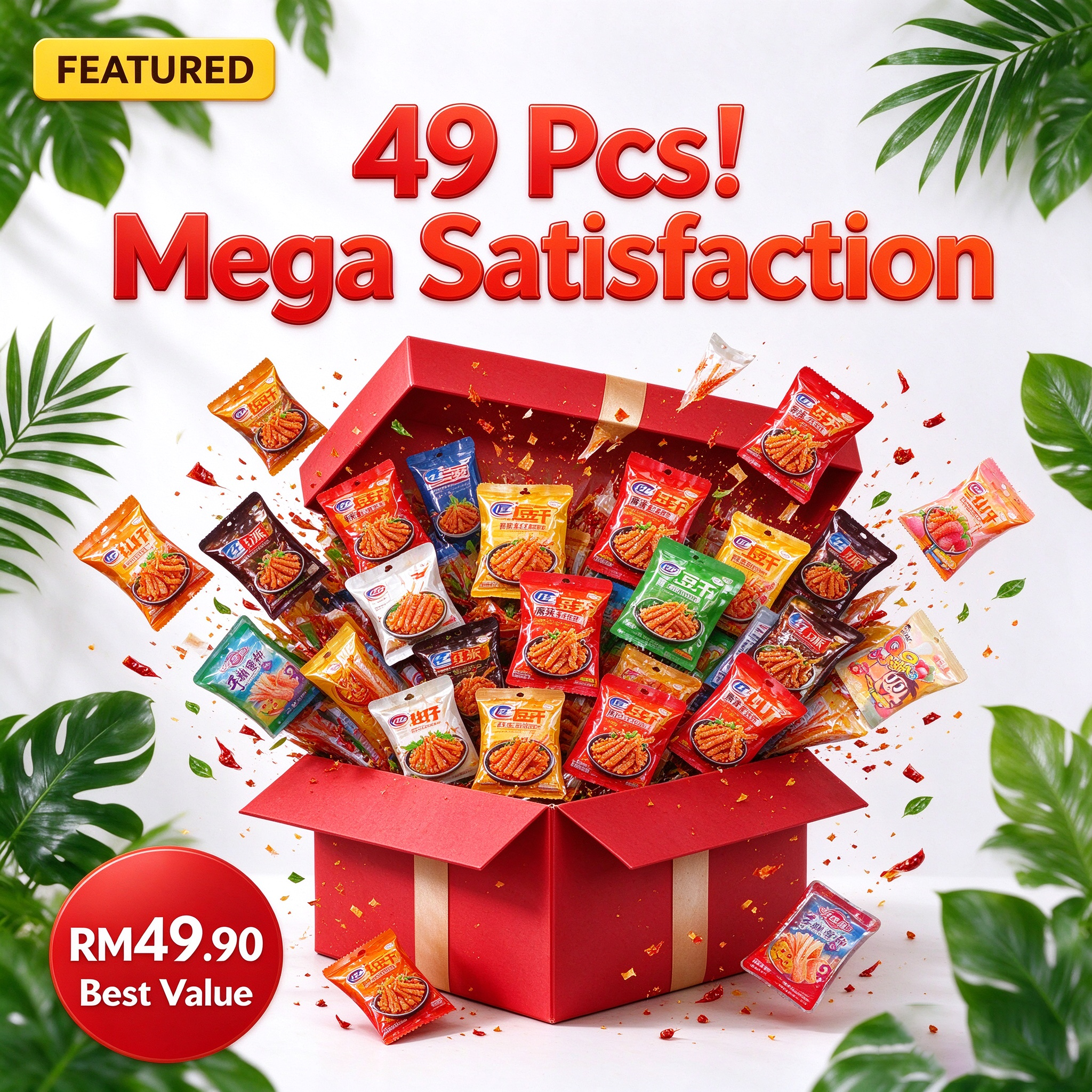 Spicy Mega Satisfaction Box (49 Pcs) 