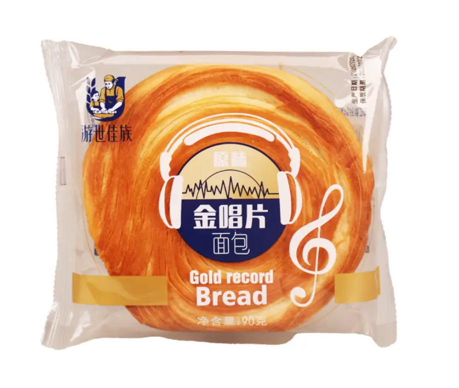 Youshijiazu Gold Record Bread (Original) 90g 游世佳族原味金唱片面包 90g