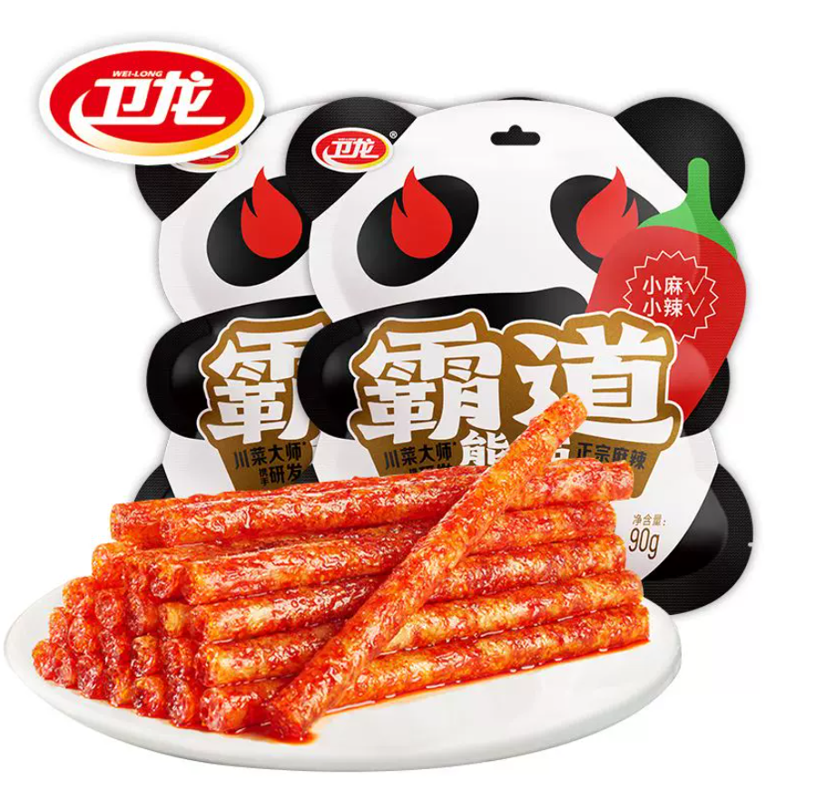 Weilong Panda Spicy Latiao 90g 卫龙霸道熊猫麻辣辣条 90g