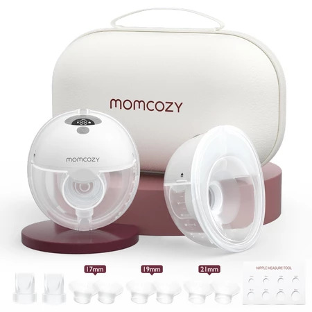 Momcozy M5 Smart Pam Susu Boleh Pakai Tangan Bebas Dengan Flange Berkembar Seakan Mulut Bayi, 3 Mod & 9 Tahap Sedutan