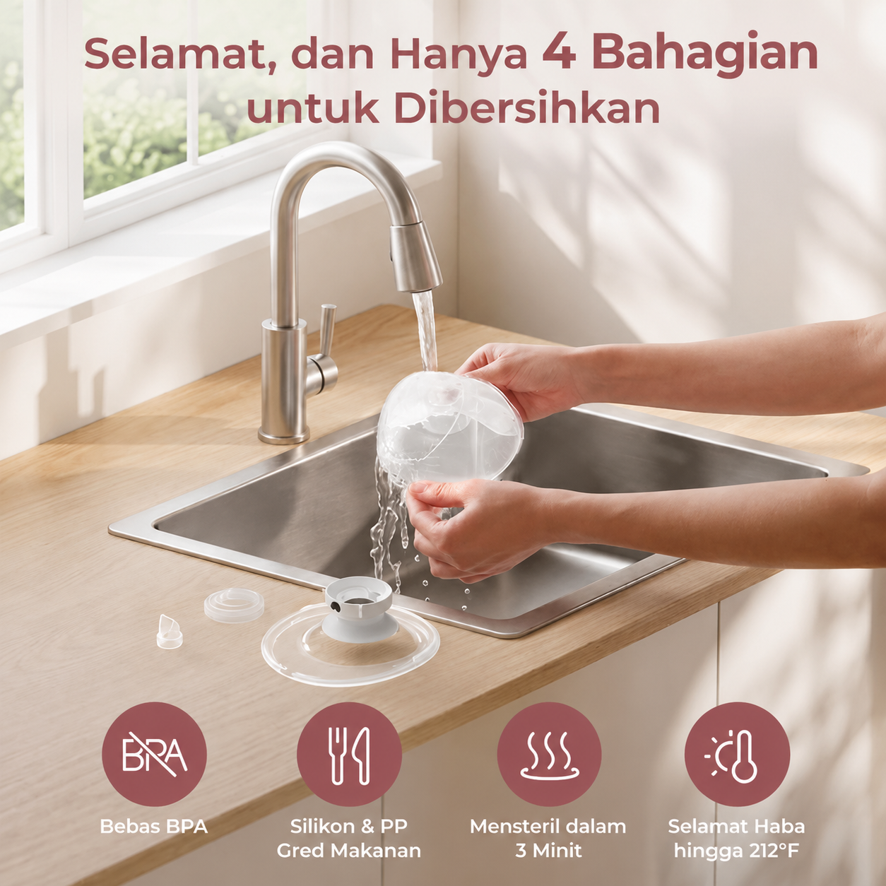 Momcozy M5 Smart Pam Susu Boleh Pakai Tangan Bebas Dengan Flange Berkembar Seakan Mulut Bayi, 3 Mod & 9 Tahap Sedutan