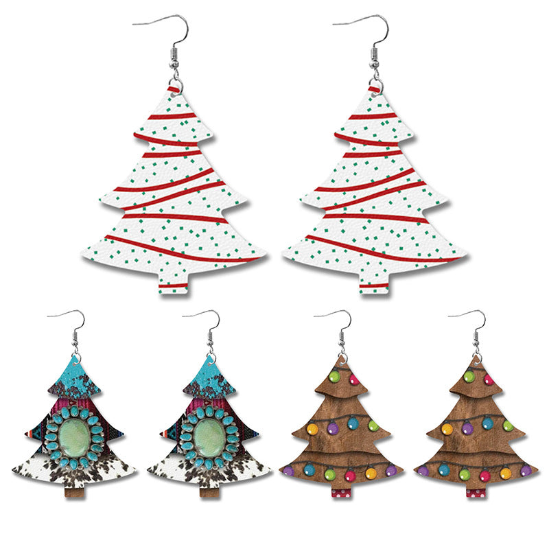 Vintage Cross Leather Earrings - product image 1