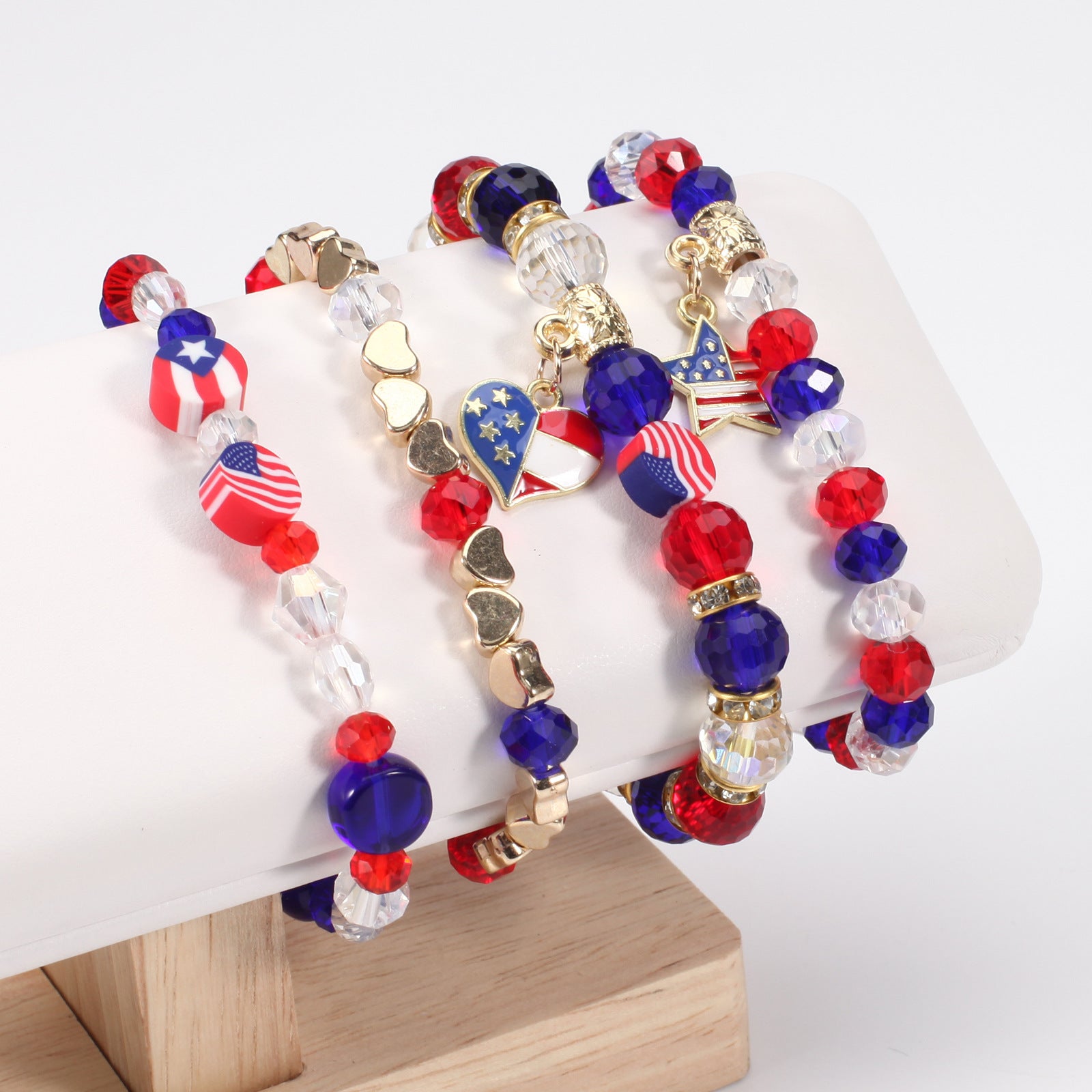 Flag Beaded Crystal Bracelet - product image 2