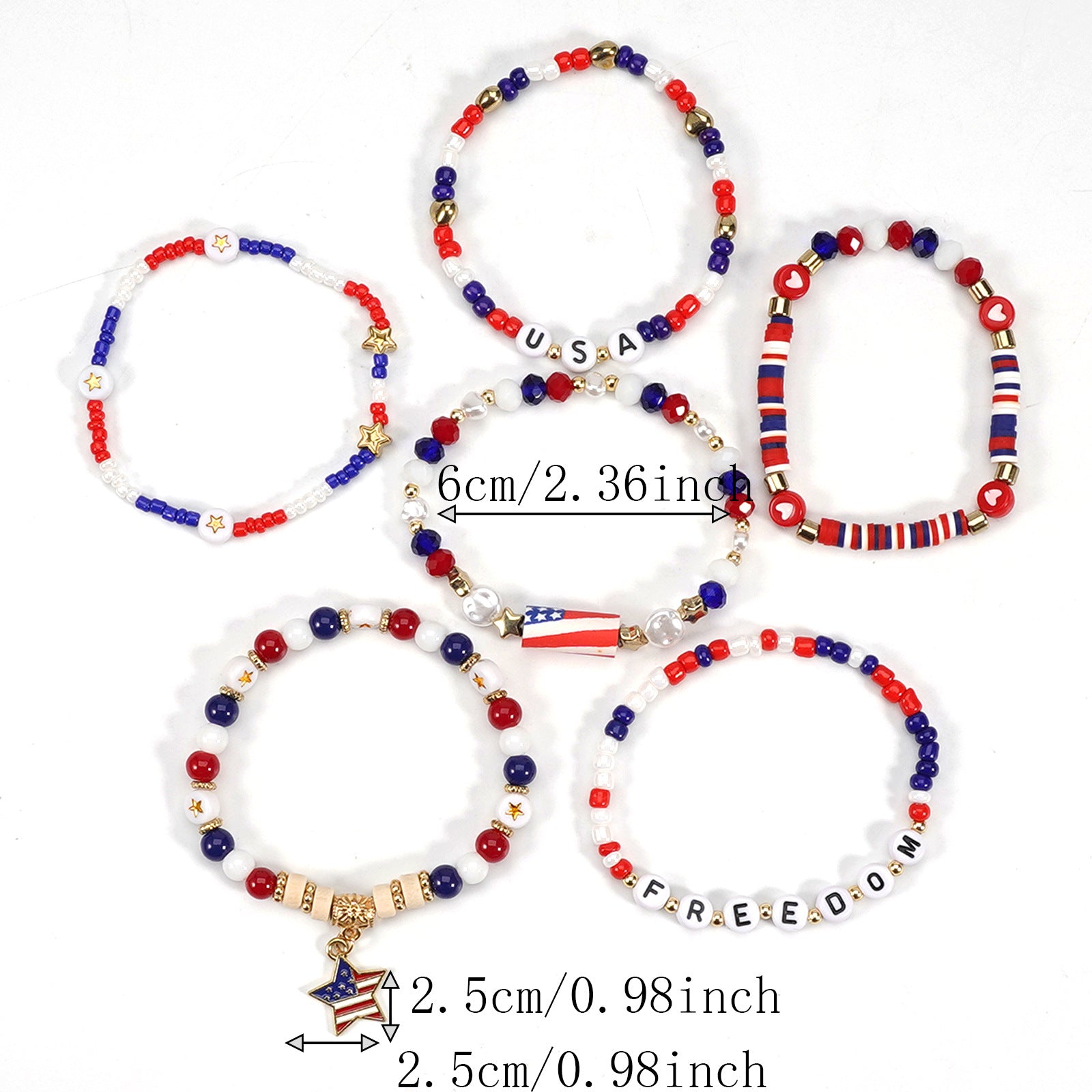 Cross Flag Beaded Bracelet - product image 3