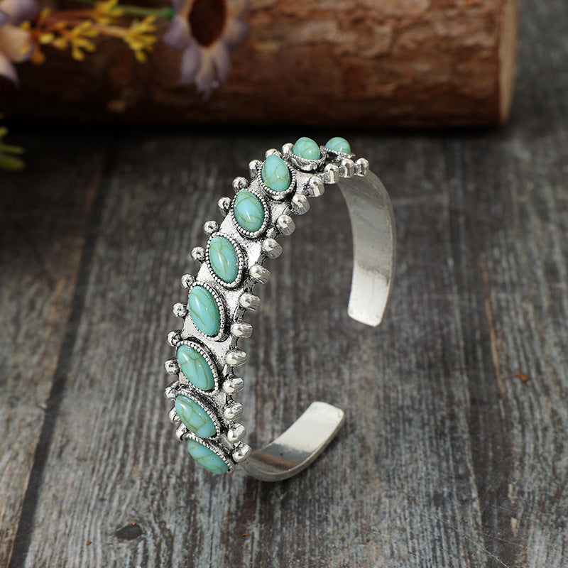 Turquoise Boho Vintage Cross Bracelet - product image 2