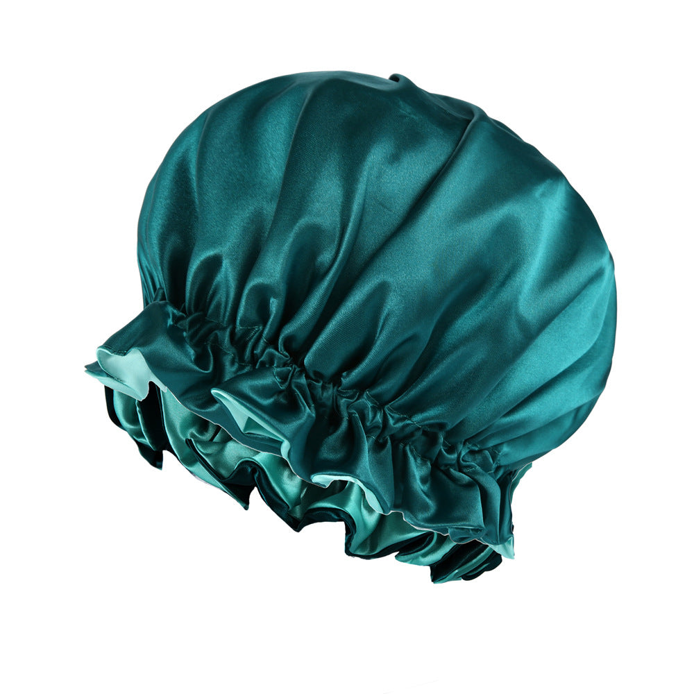 Style Solid Color Satin Hat with Satin Lining - Double-layered Head Cover - - product image 8