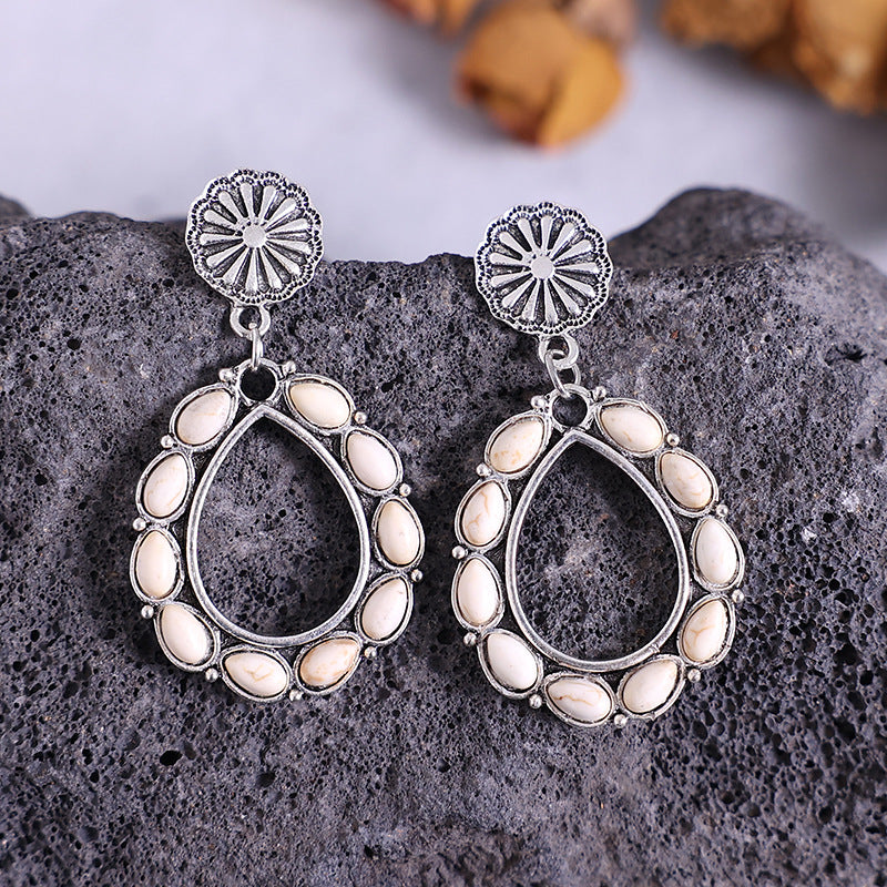 Turquoise Vintage Statement Cross Earrings for Women - product image 6