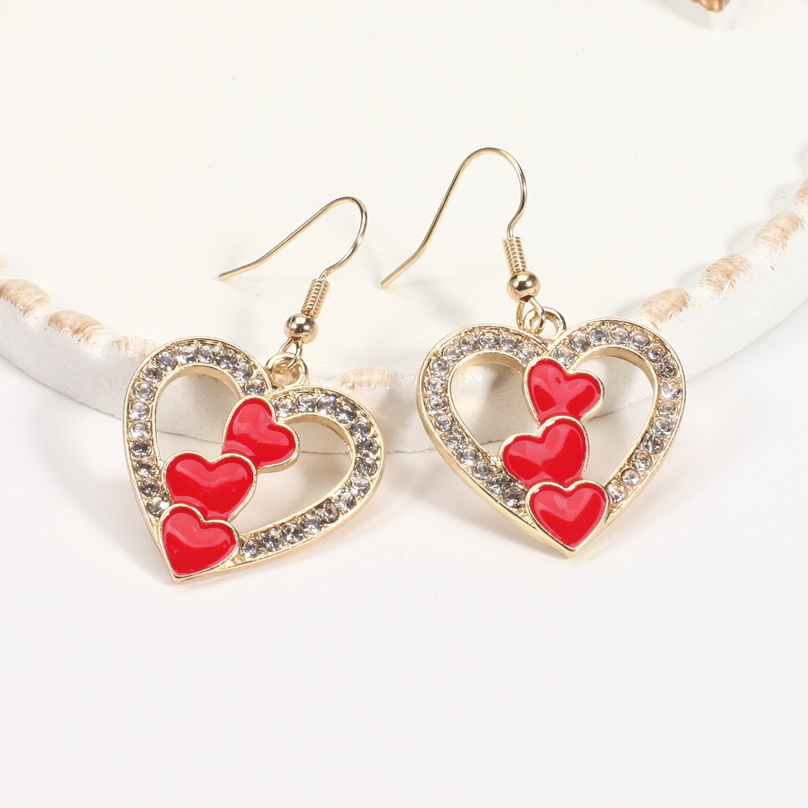 Heart Cross Crystal Earrings - product image 38