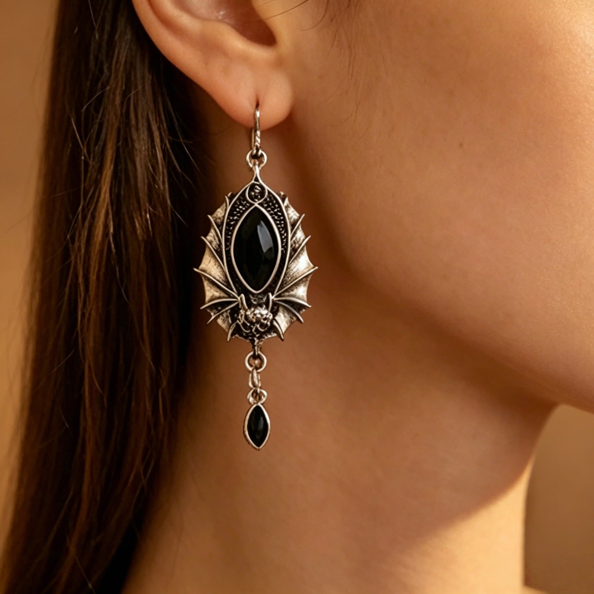 Vintage Cross Crystal Earrings - product image 4
