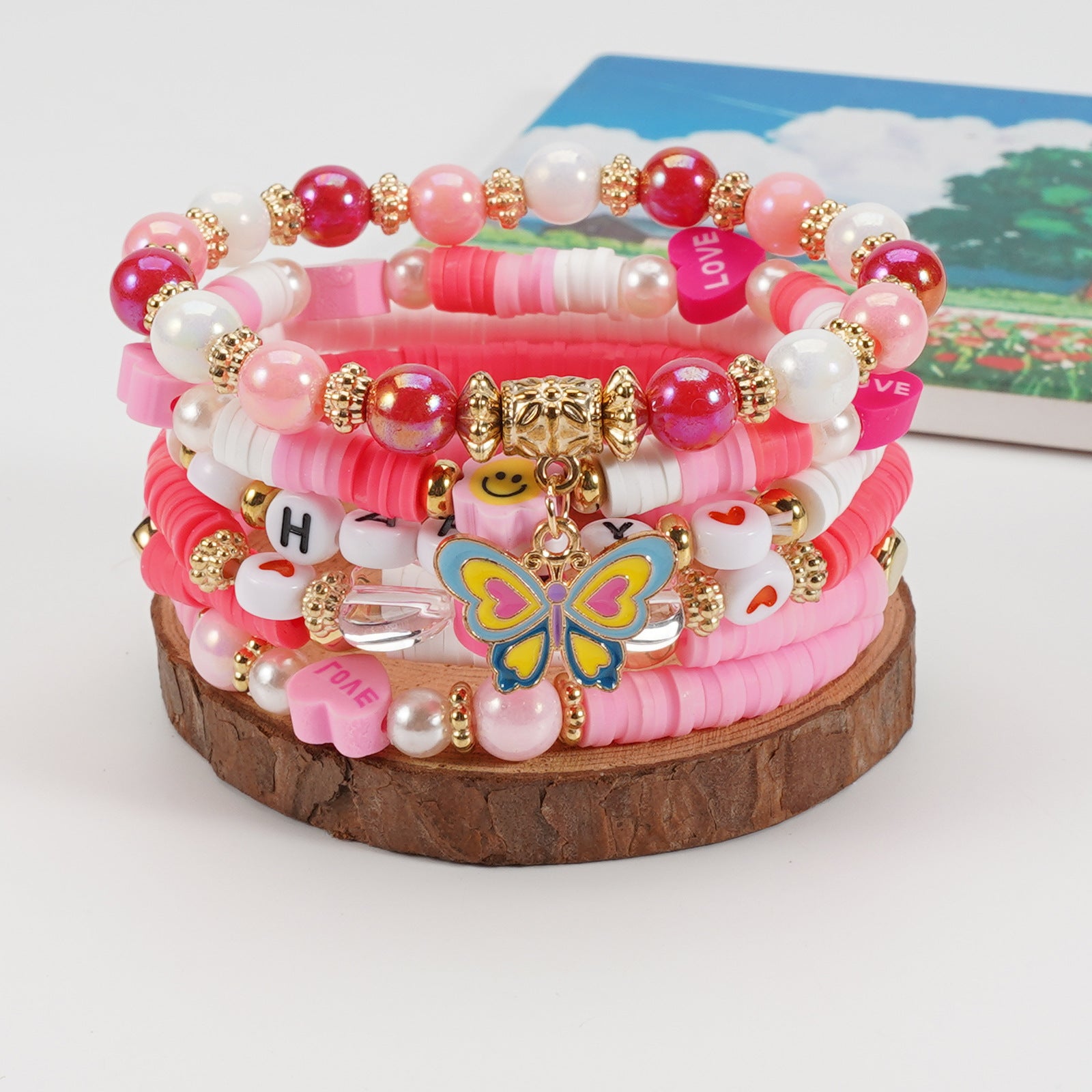 Boho Cross Butterfly Beaded Necklace