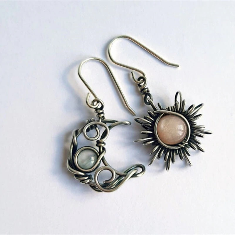 Boho Vintage Moon Cross Earrings - product image 1
