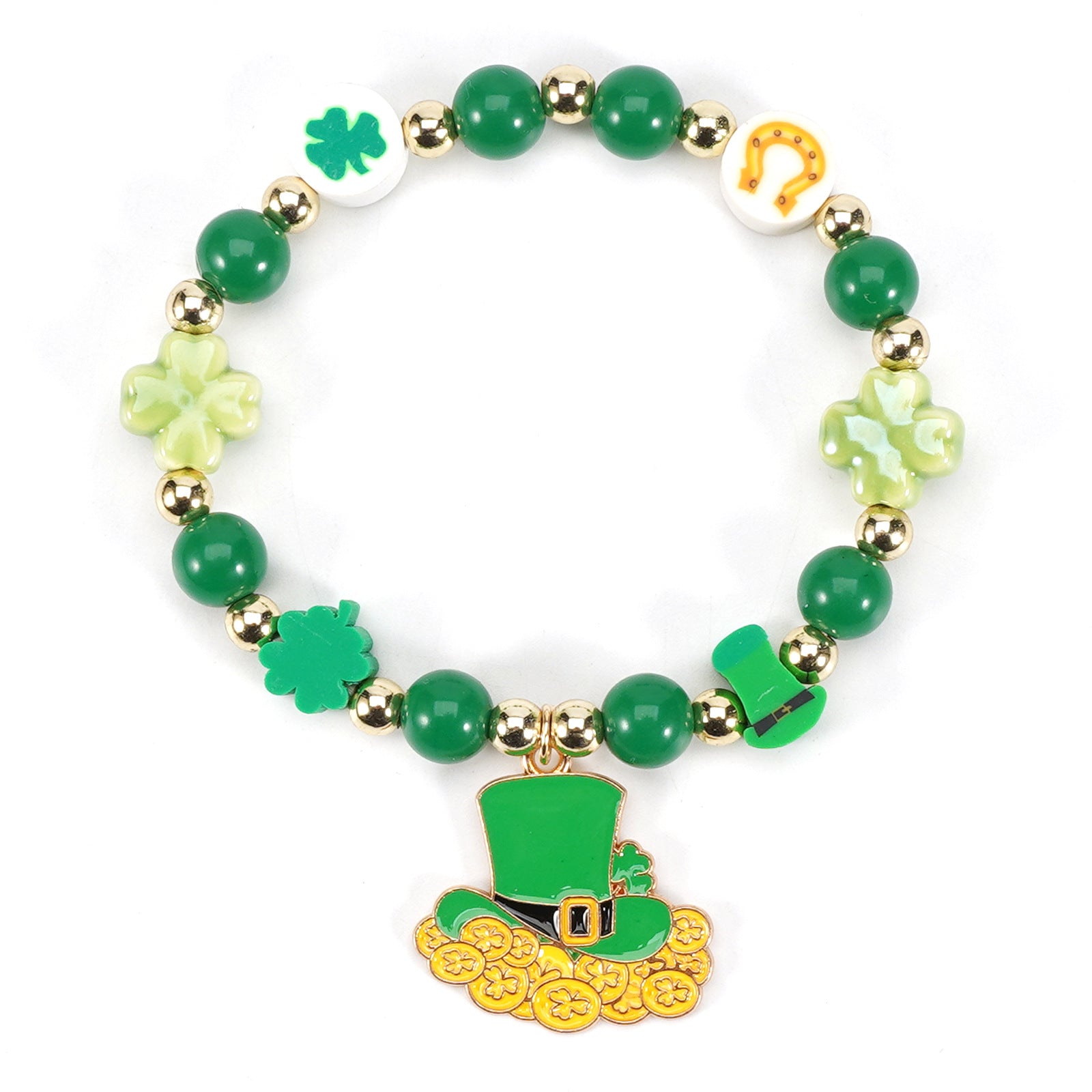St. Patrick's Day Bracelet with A Fresh Green Clover Pendant and Lucky Letter - product image 14