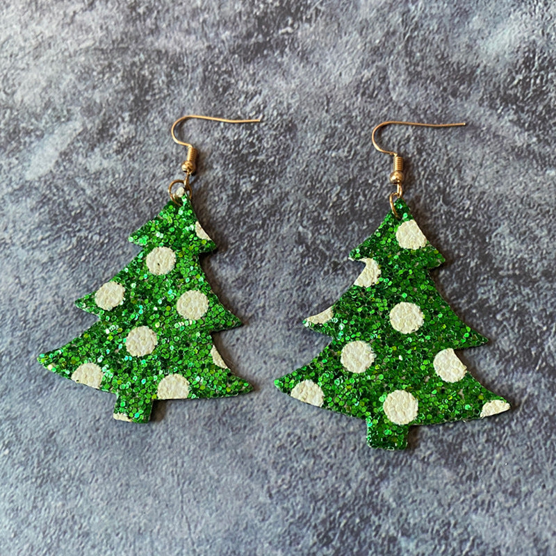 Cross Leather Earrings