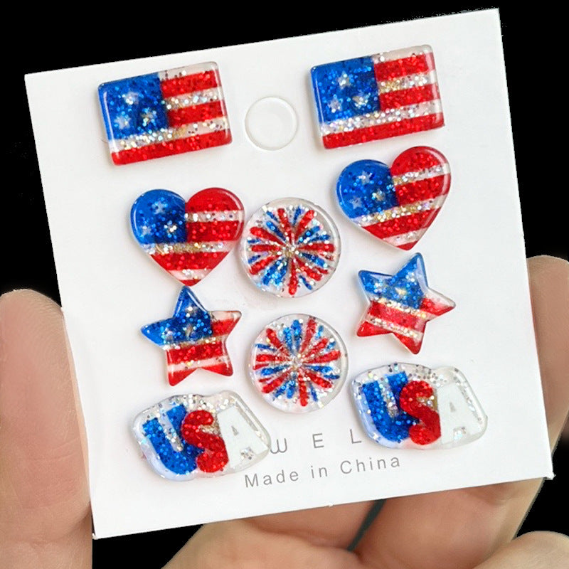 Supply Earrings for Independence Day - Small - Exquisite - Shiny - product image 14