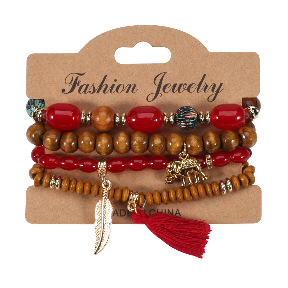 Boho Wood Beaded Necklace - product image 8
