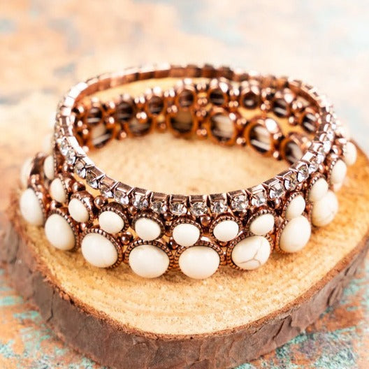 Turquoise Boho Vintage Crystal Bracelet - product image 2