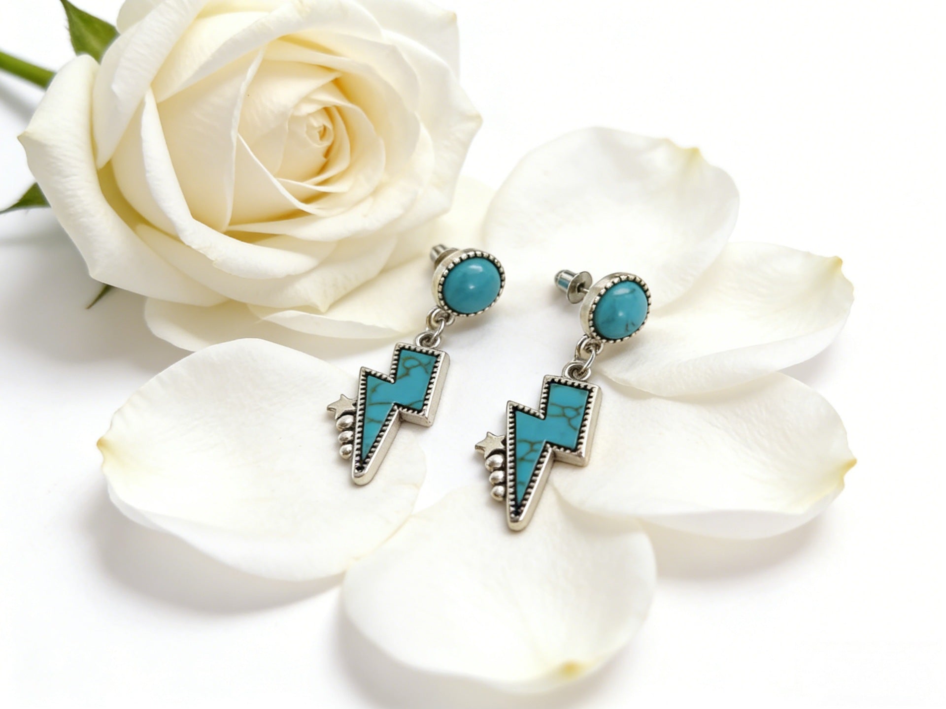 Turquoise Statement Cross Earrings - product image 17