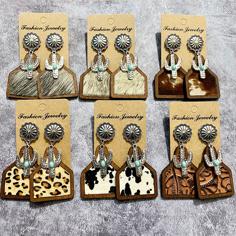Western Boho Vintage Horse Cross Earrings - product image 1