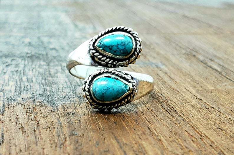 Turquoise Vintage Cross Ring - product image 5