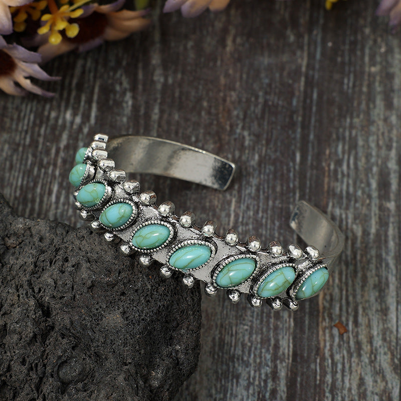 Turquoise Boho Vintage Cross Bracelet - product image 3