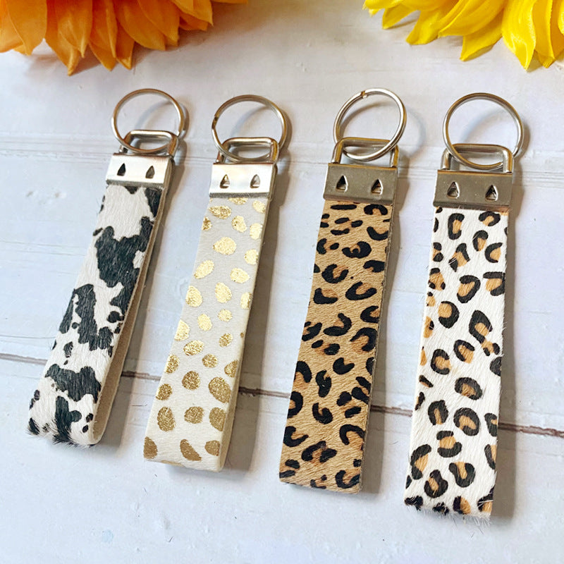 Vintage Horse Cross Leather Keychain - product image 1