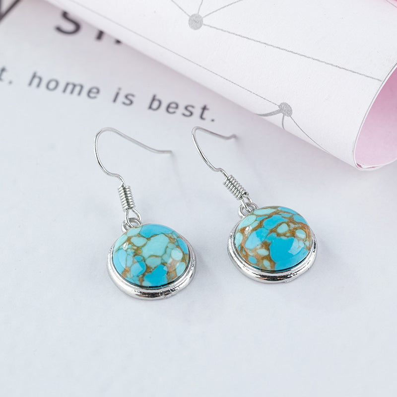 Turquoise Vintage Crystal Earrings - product image 4
