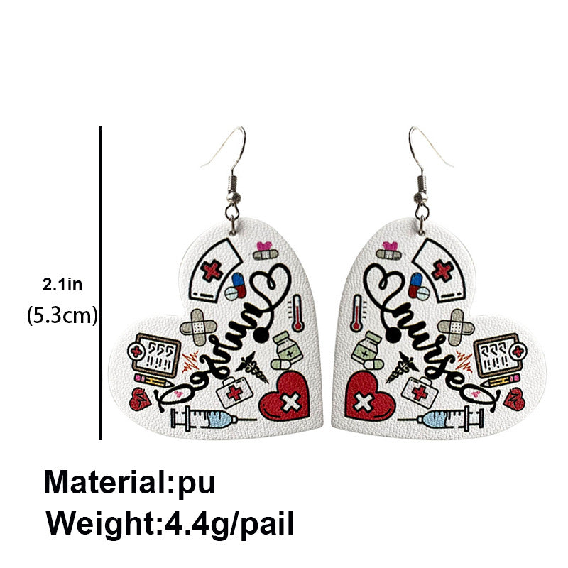 Heart Leather Earrings - product image 4