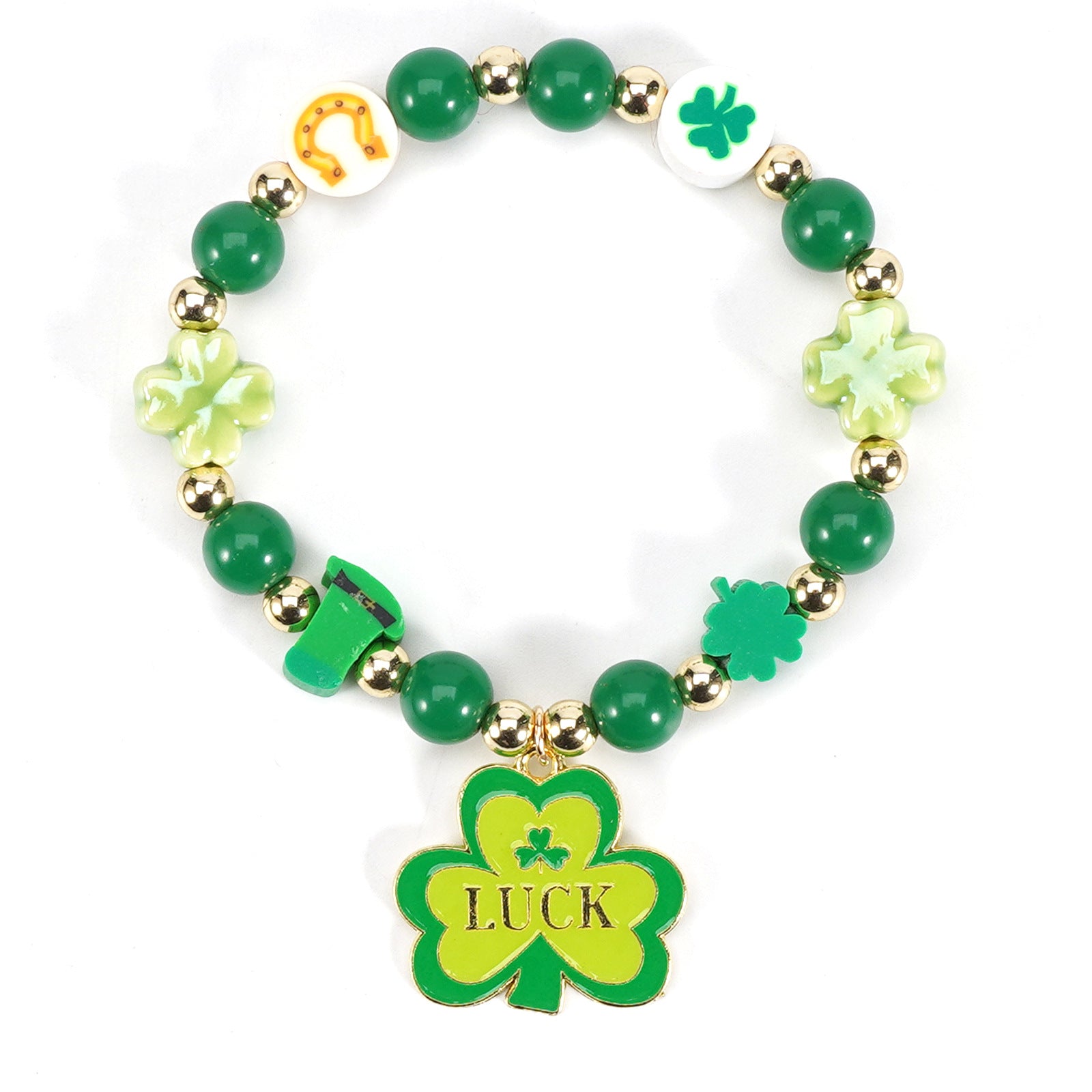 St. Patrick's Day Bracelet with A Fresh Green Clover Pendant and Lucky Letter - product image 9