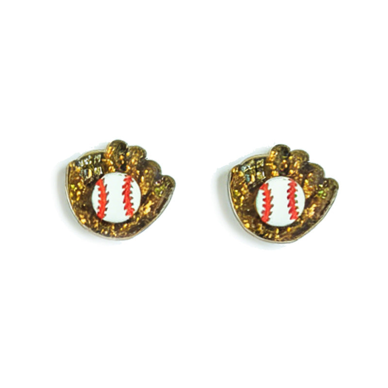 Women's : Baseball Season Sparkling Fun Hot Dog Popcorn Baseball Glove - product image 5