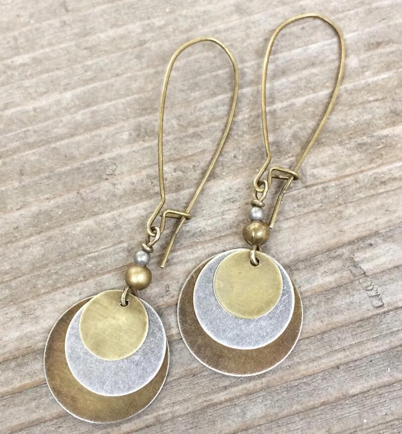Boho Vintage Cross Earrings - product image 3