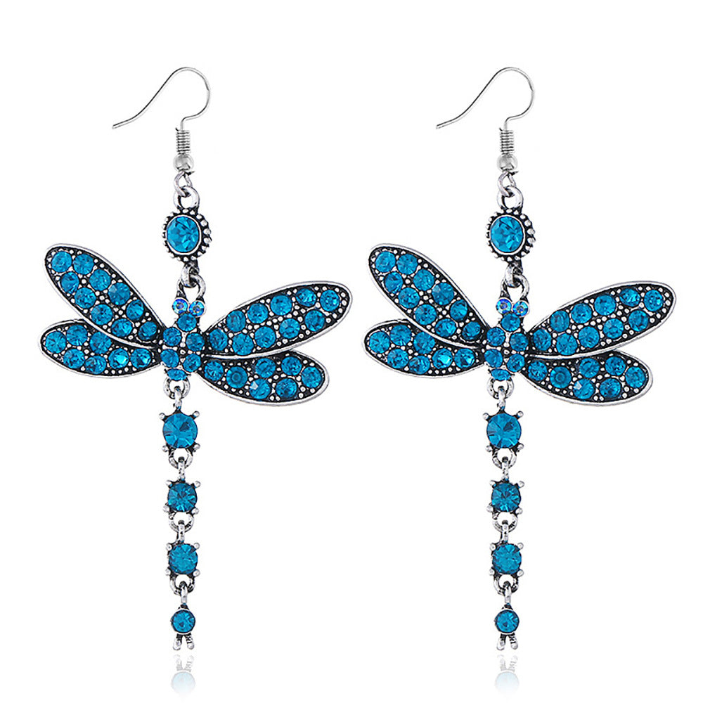 Insect Dragonfly Earrings Style Unique Animal Dragonfly Pendant Earrings